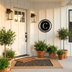 Initial Family Name Personalized Indoor Outdoor Steel Wall Sign Art