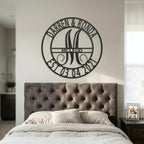 Personalized Split Letter Monogram Metal Wall Art – Custom Family Name Sign – Wedding Gift – Housewarming Decor – Last Name Steel Sign