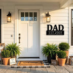 Personalized Dad Metal Wall Art | Custom Established Sign for Father | Rustic Family Name Decor