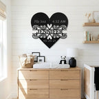 Newborn Baby Love Monogram Personalized Indoor Outdoor Steel Wall Sign Art