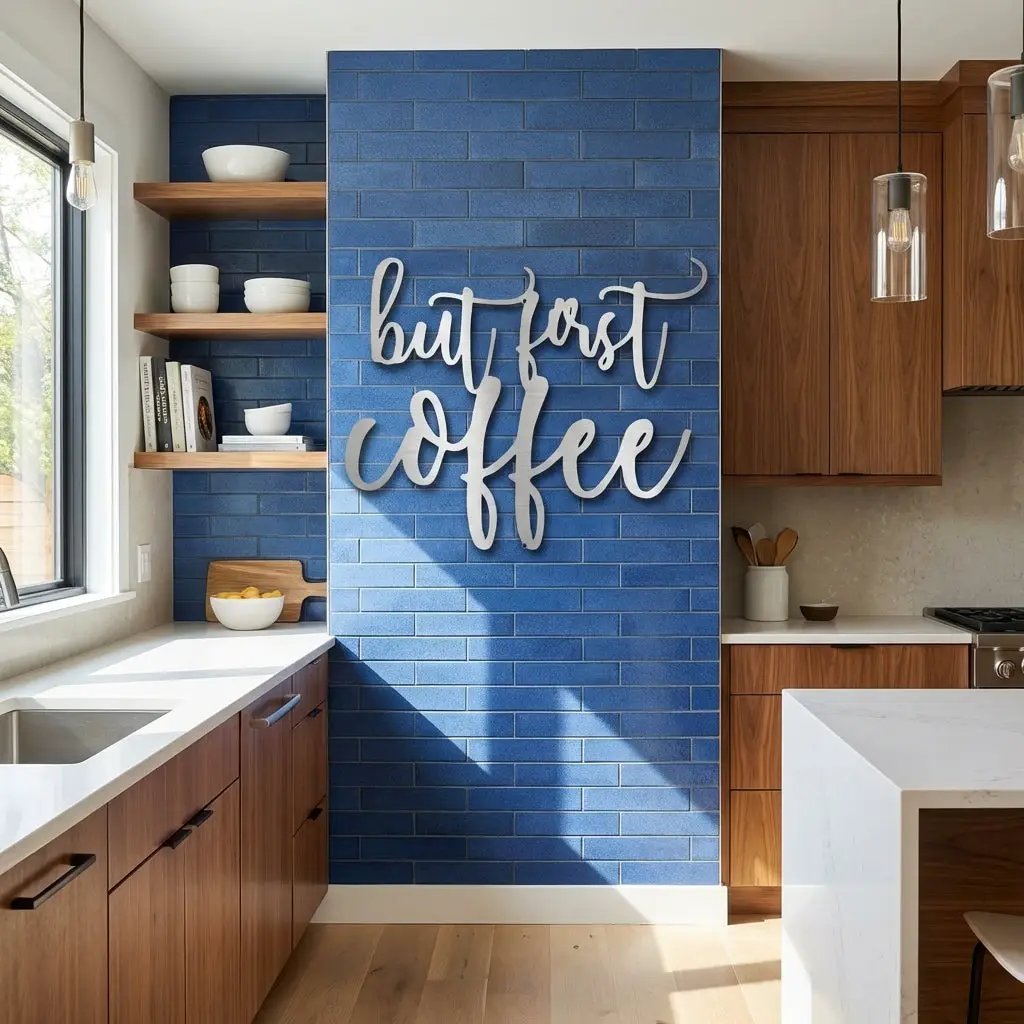 But First Coffee Quote Indoor Outdoor Steel Wall Sign Metal Art