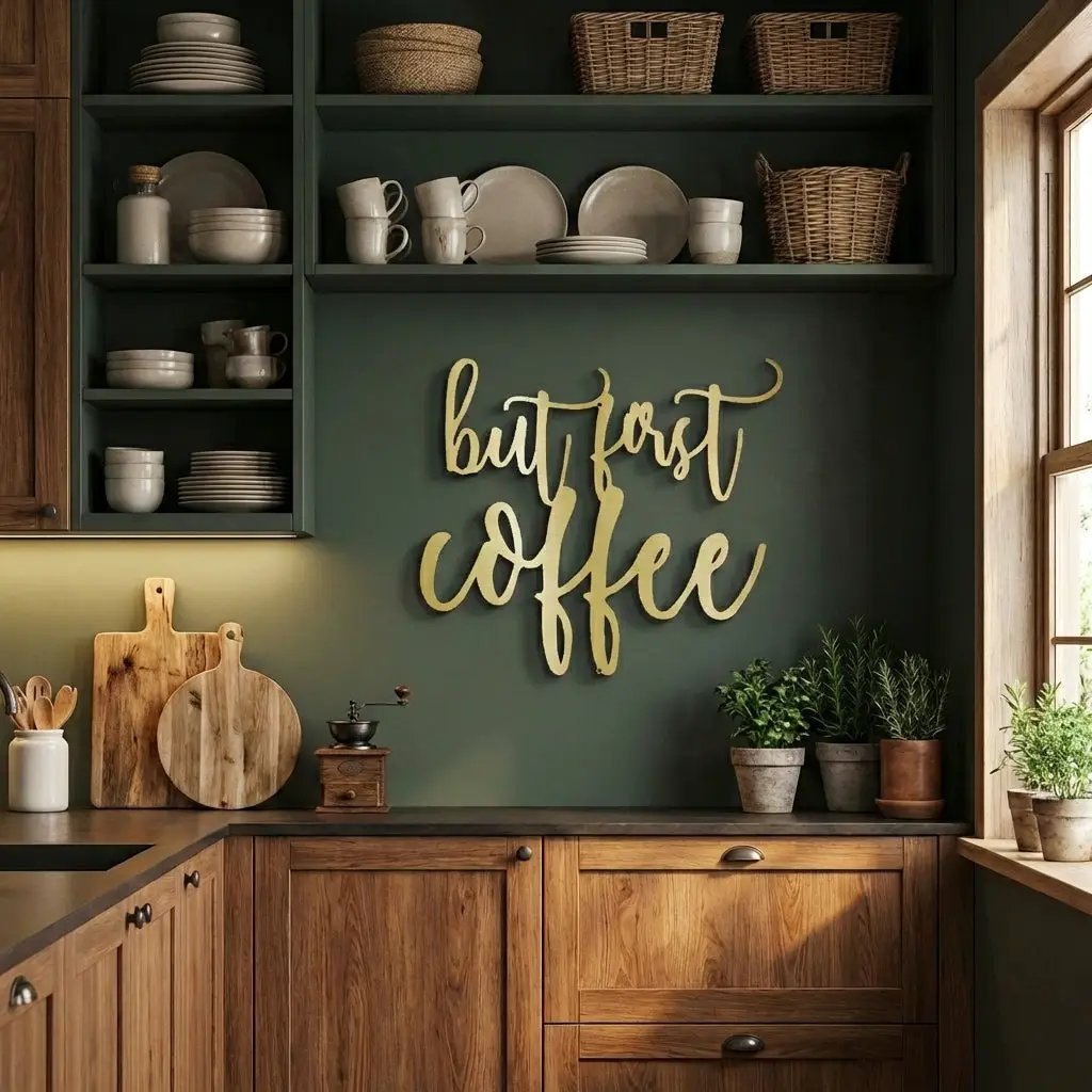But First Coffee Quote Indoor Outdoor Steel Wall Sign Metal Art