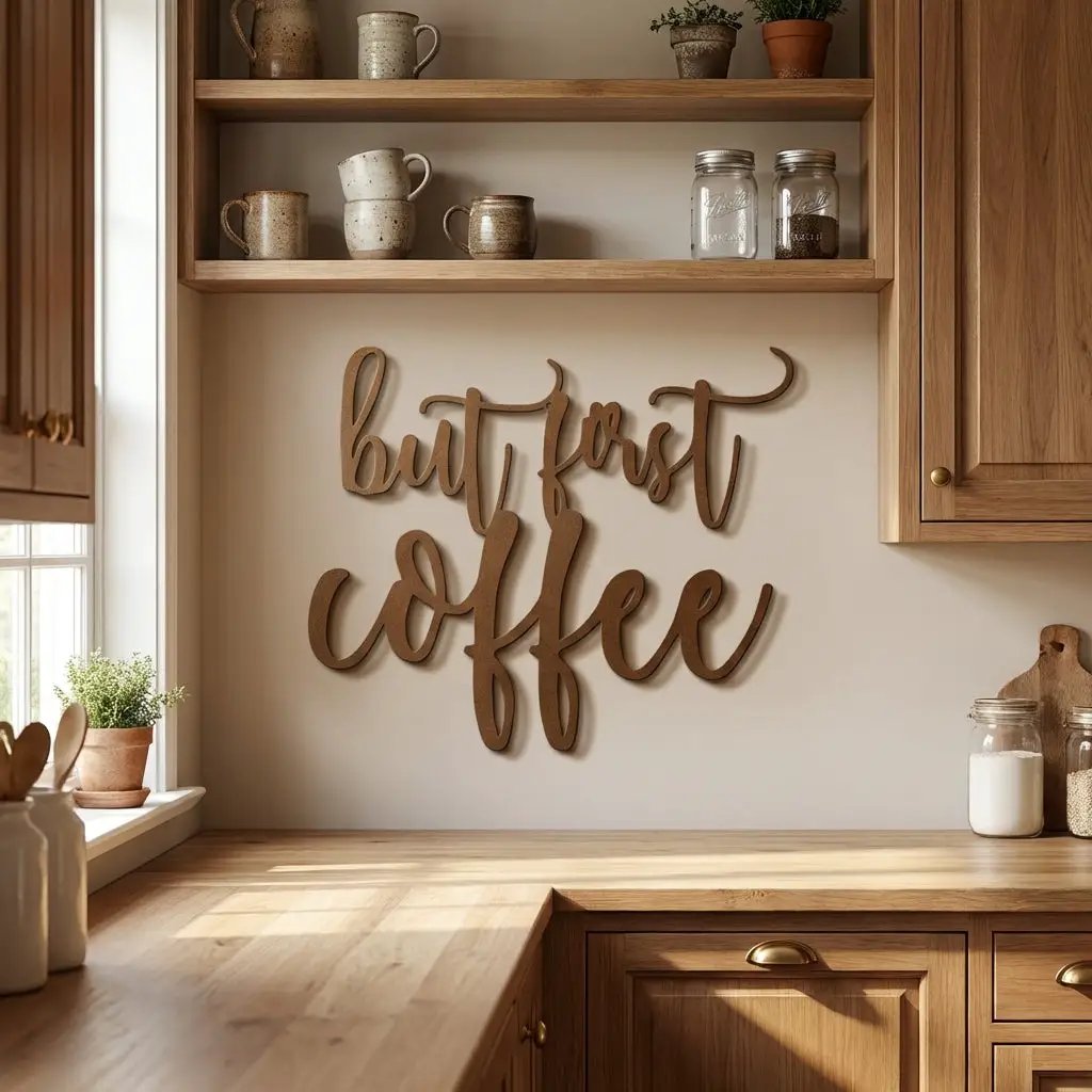 But First Coffee Quote Indoor Outdoor Steel Wall Sign Metal Art