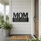 Personalized Mom Est. Year Metal Wall Art | Custom Mother's Day Gift | Mom Established Sign | Metal Home Decor | Made in USA