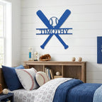 Personalized Baseball Bat Metal Wall Art with Name, Custom Baseball Sign, Boys Room Decor, Sports Wall Art, Baseball Player Gift Idea