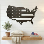 USA Flag Map Metal Wall Art – A Modern Symbol of American Pride