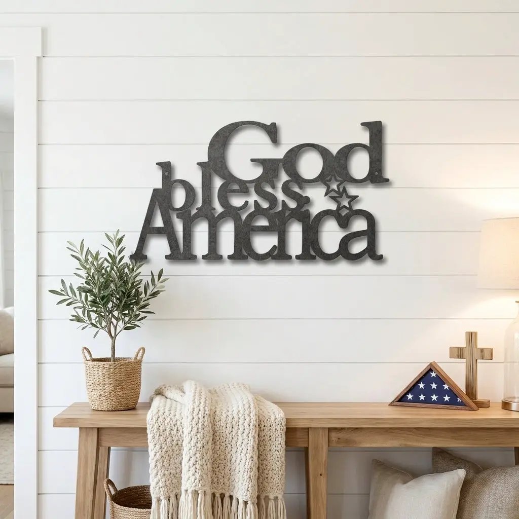 God Bless America Metal Art – A Tribute to Faith, Freedom & Home
