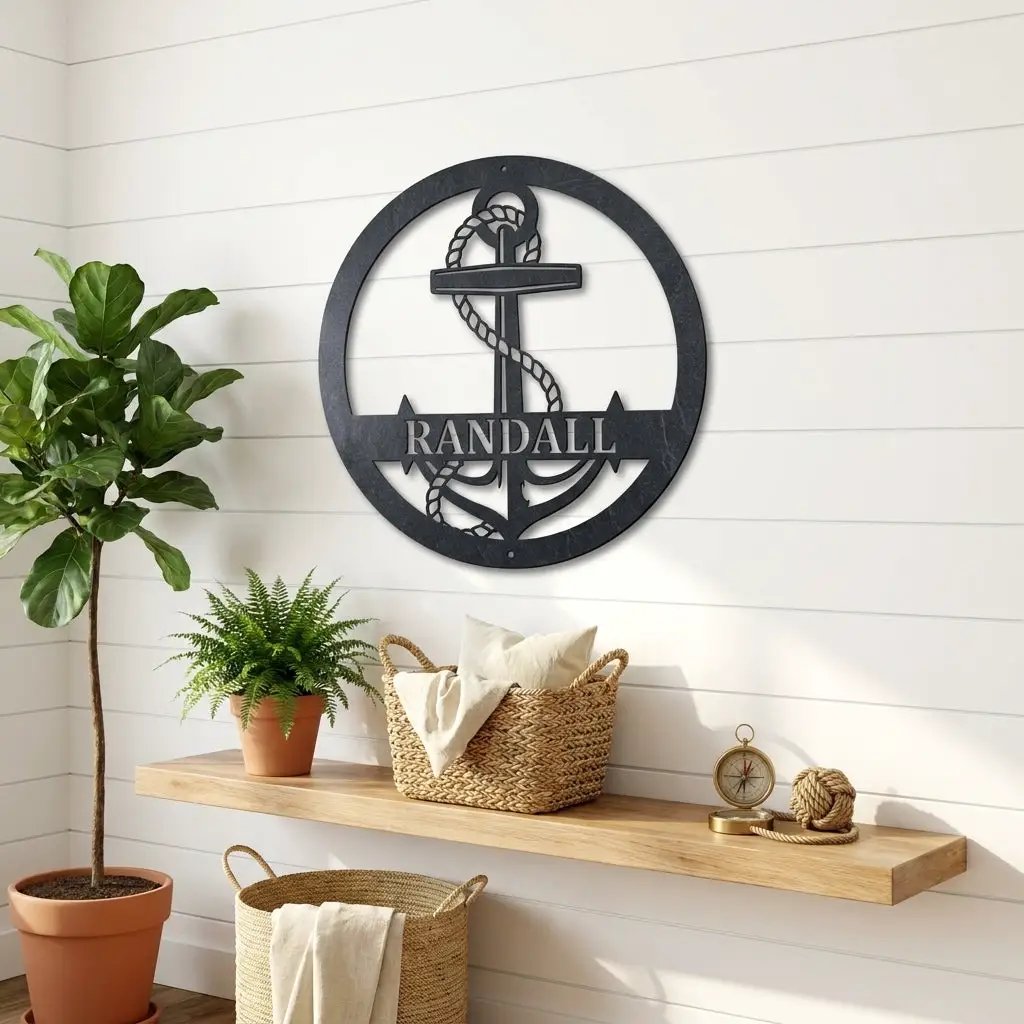 Personalized Anchor Name Metal Art – Your Name, Your Anchor
