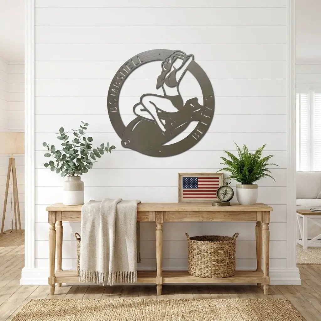 Personalized Vintage Pin-Up Metal Art – Bold, Fun & Made for Your Space