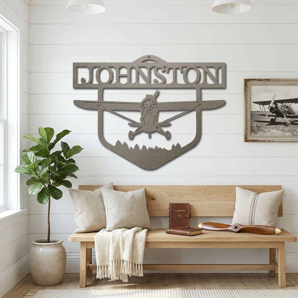 Personalized Airplane Metal Wall Art – Custom Pilot Name Sign – Aviation Decor – Aircraft Wall Art – Gift for Pilots