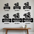 Bulldog Custom Name Metal Art Wall Sign
