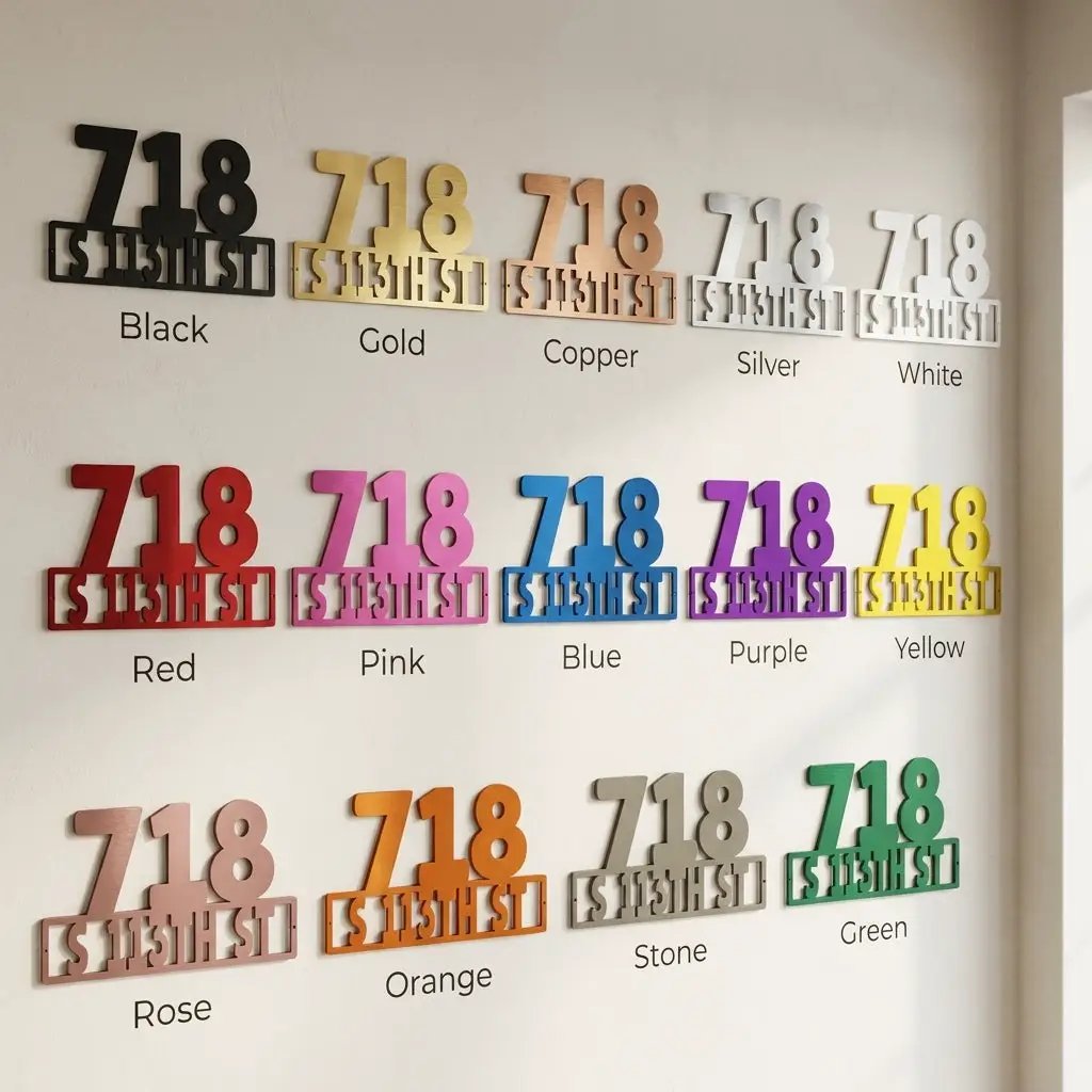 Address Personalized Steel Wall Sign Metal Art