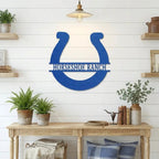 Personalized Horseshoe Metal Sign Custom Ranch Name Sign Western Decor Farmhouse Wall Art Horse Lover Gift Barn Decor Custom Steel Sign