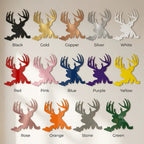 Deer Head Metal Wall Art – Buck Silhouette Wall Decor – Rustic Cabin Decor – Hunting Gift – Lodge Wall Art