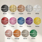 Baseball American Flag Custom Name Metal Art Wall Sign