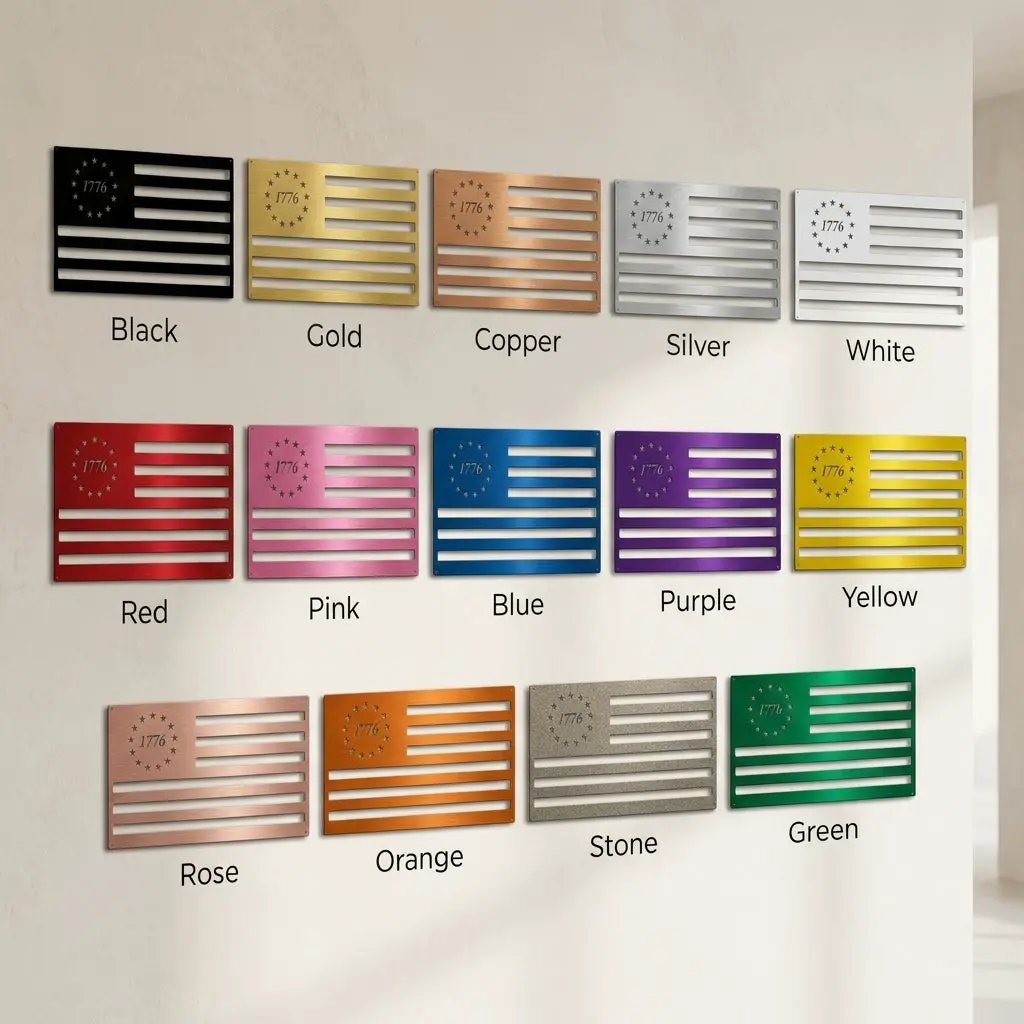 1776 American Flag Metal Art – A Bold Statement of Freedom