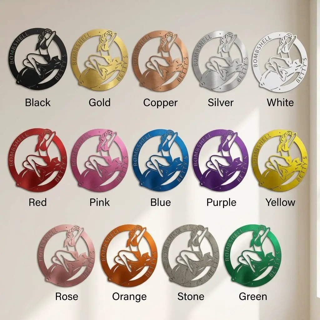 Personalized Vintage Pin-Up Metal Art – Bold, Fun & Made for Your Space