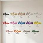 Welcome Script Metal Wall Art – Modern Farmhouse Welcome Sign – Minimalist Entryway Steel Decor for Porch, Foyer & Living Room
