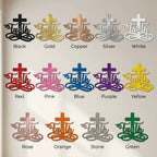 Faith Cross Metal Wall Art | Christian Scripture Decor | Inspirational Religious Wall Hanging