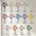 Dove Cross Metal Wall Art | Christian Holy Spirit Decor | Inspirational Religious Wall Hanging