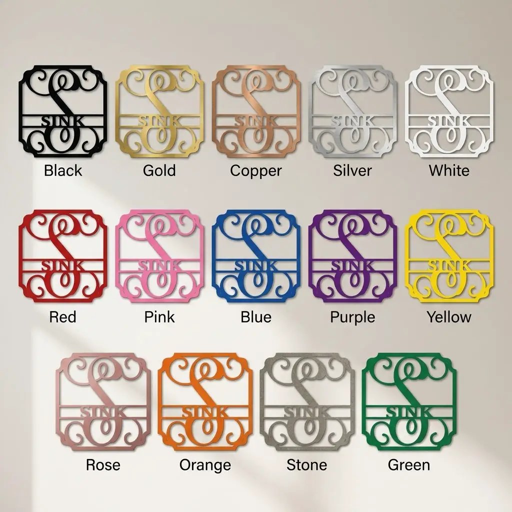 Personalized Monogram Metal Wall Sign: A Statement of Elegance & Identity