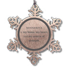 Minnesota is my home Steel Snowflake Ornament Birthday Christmas Gifts