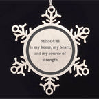 Missouri is my home Snowflake Ornament Birthday Christmas Gifts