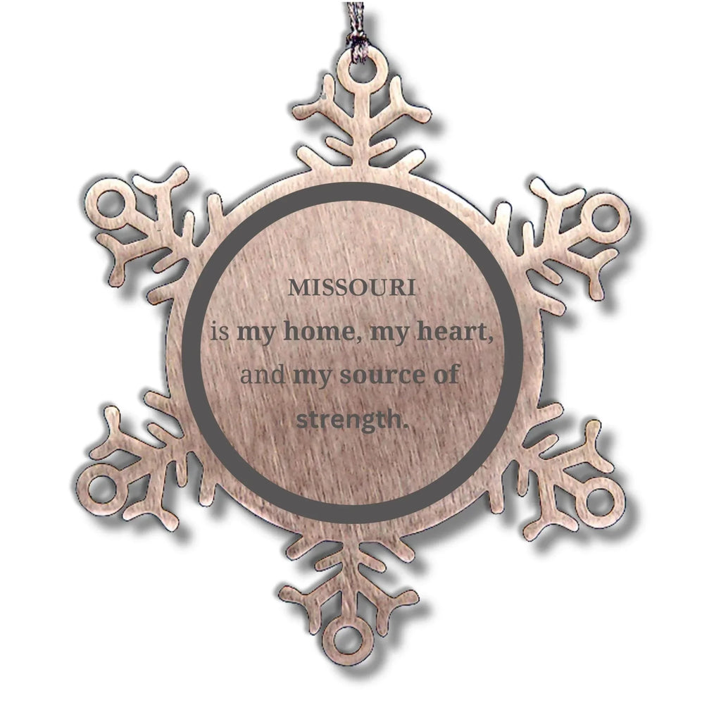 Missouri is my home Snowflake Ornament Birthday Christmas Gifts