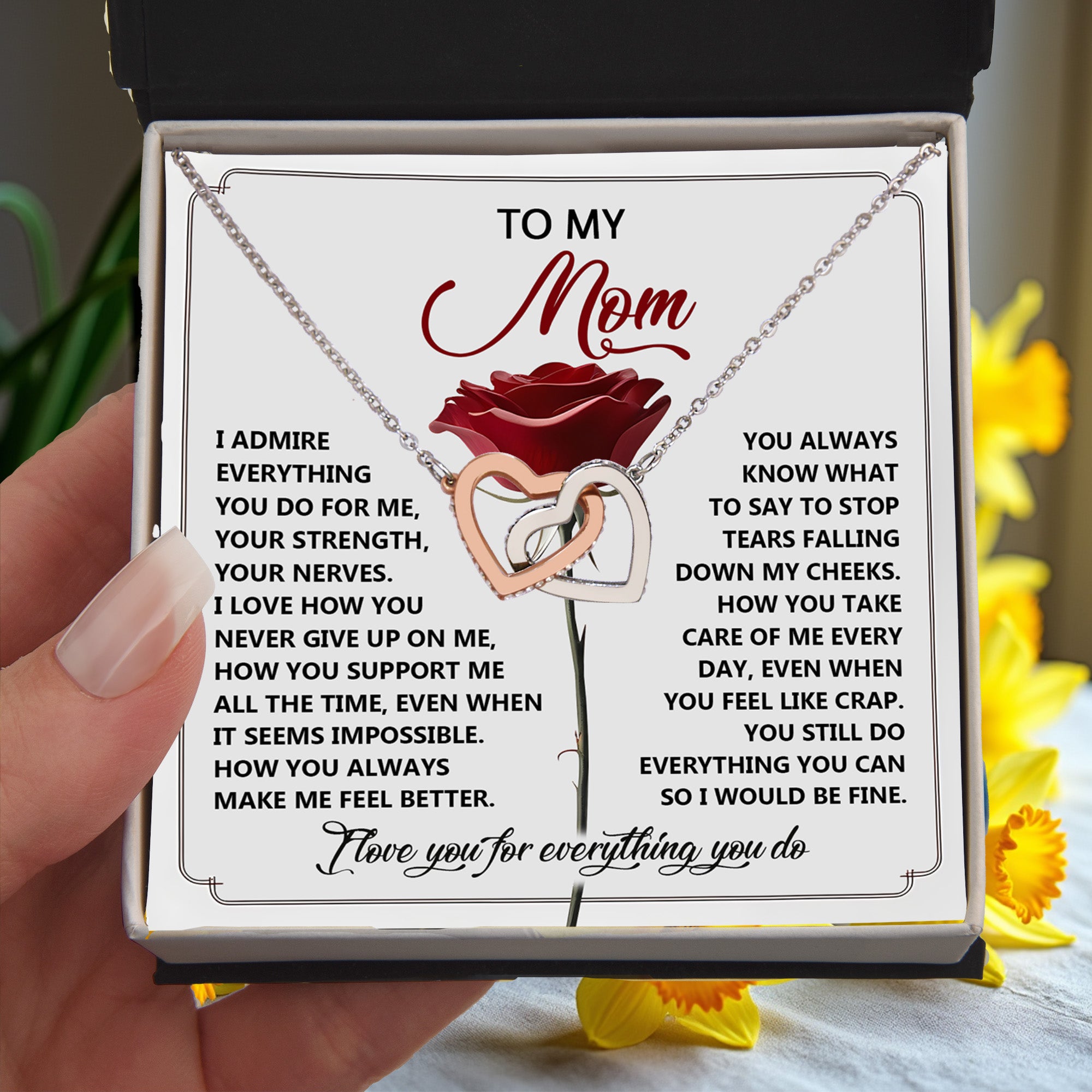 To My Mom - Everything You Do - Honest and Heartfelt Necklace Gift of Gratitude - Mallard Moon Gift Shop