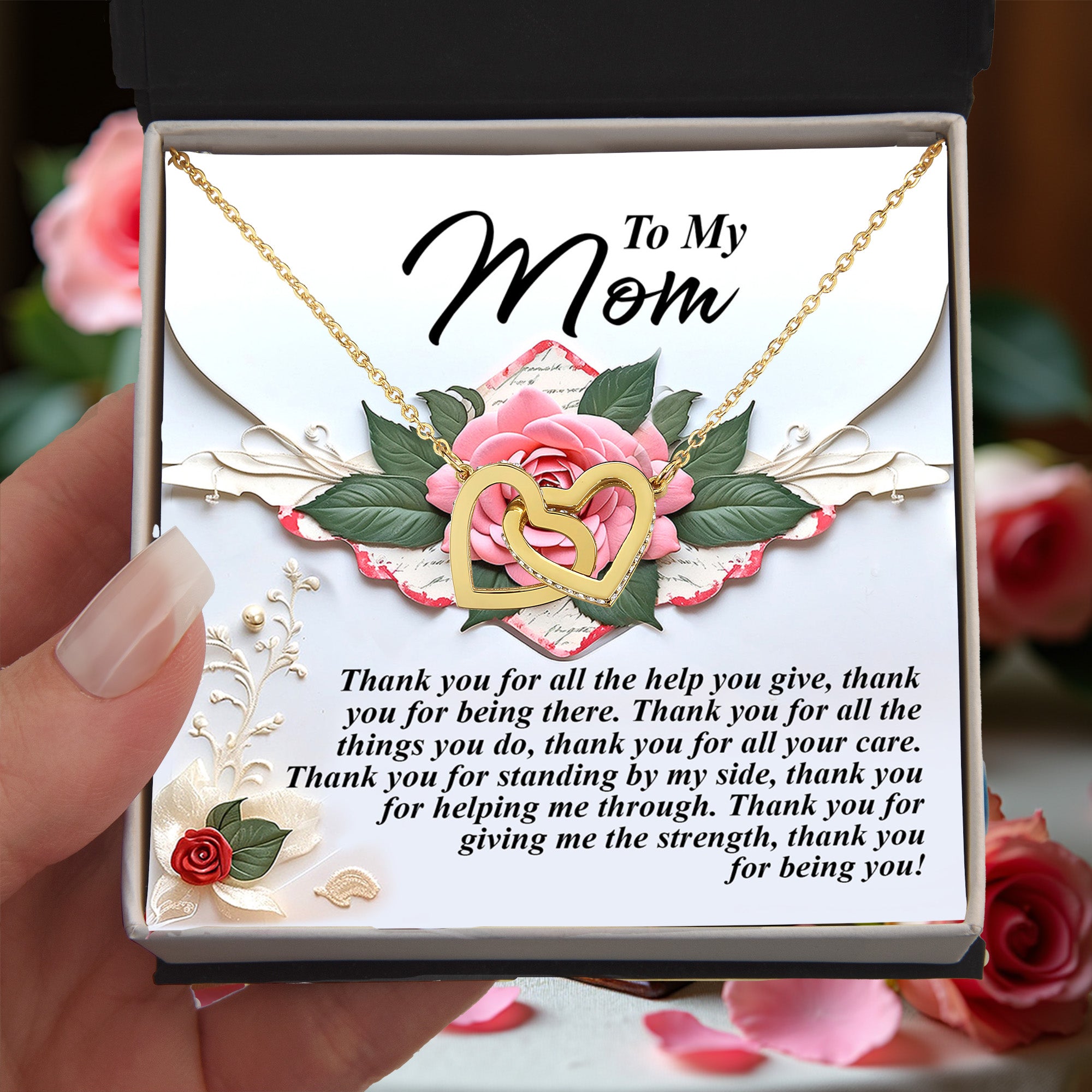 To My Mom – Thank You for Being You – Heartfelt Gratitude Necklace Gift - Mallard Moon Gift Shop