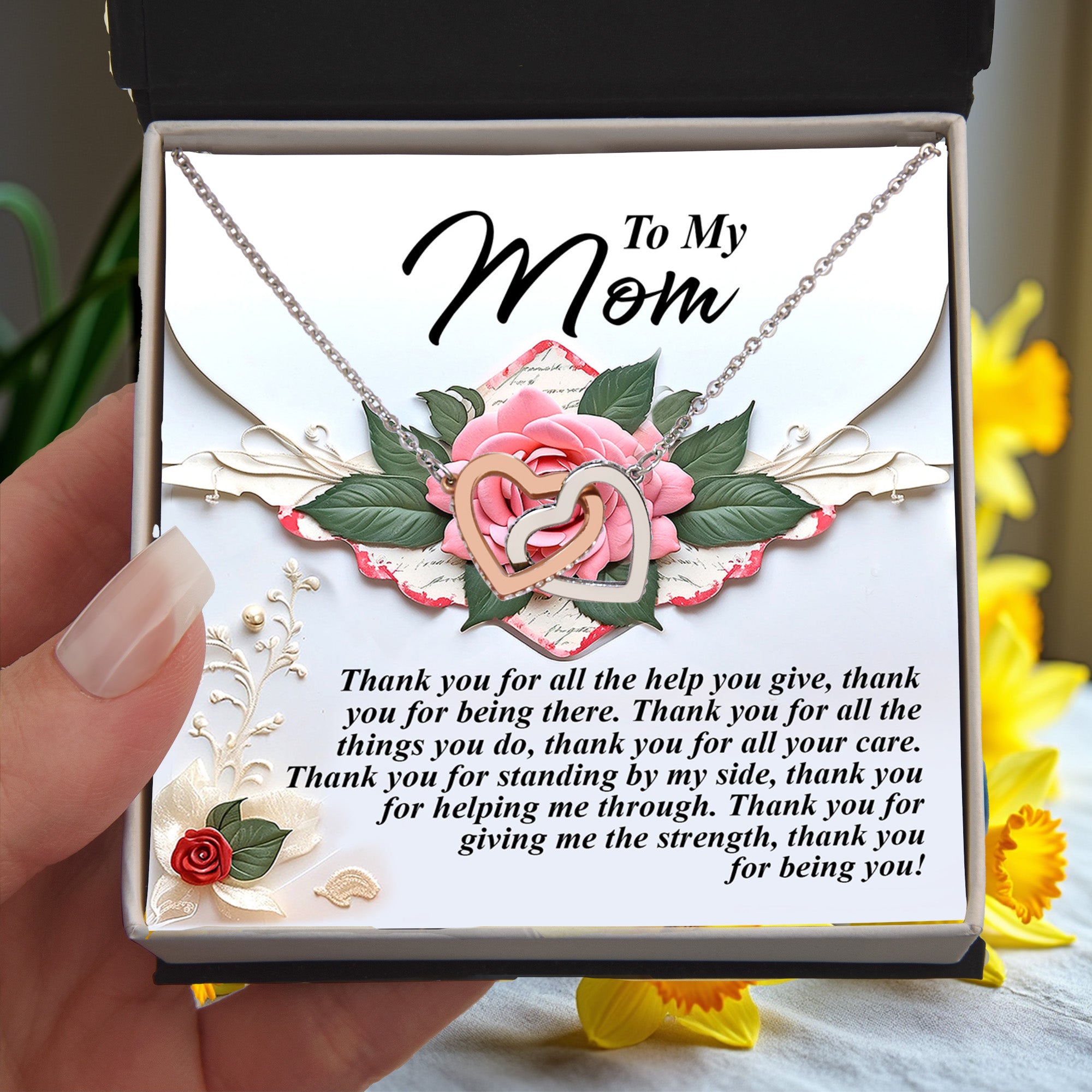 To My Mom – Thank You for Being You – Heartfelt Gratitude Necklace Gift - Mallard Moon Gift Shop