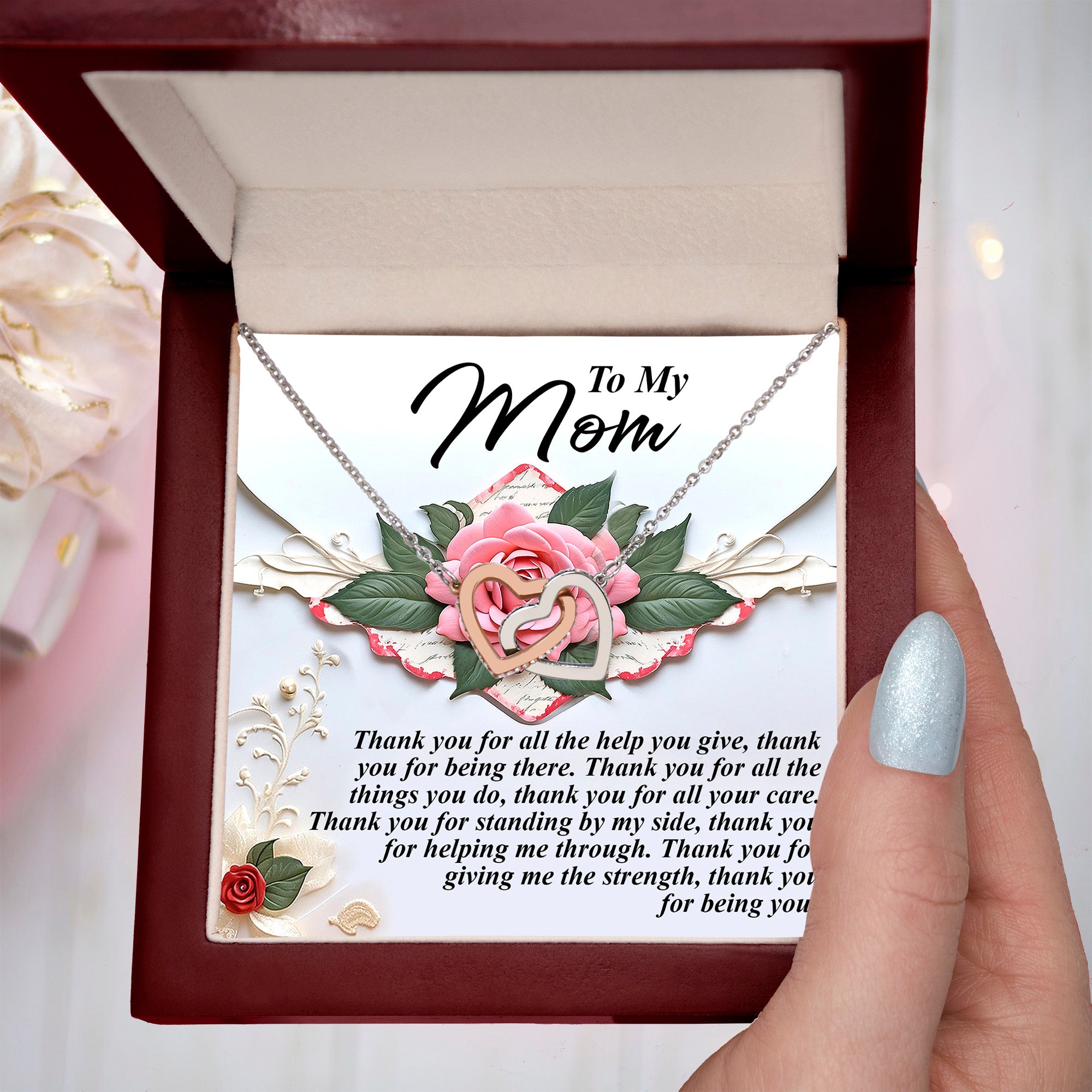 To My Mom – Thank You for Being You – Heartfelt Gratitude Necklace Gift - Mallard Moon Gift Shop