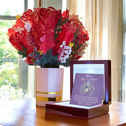 To My Mom You are My Queen Thank You for Reminding Me to Straighten My Crown Forever Love Heart Pendant Necklace - Mallard Moon Gift Shop