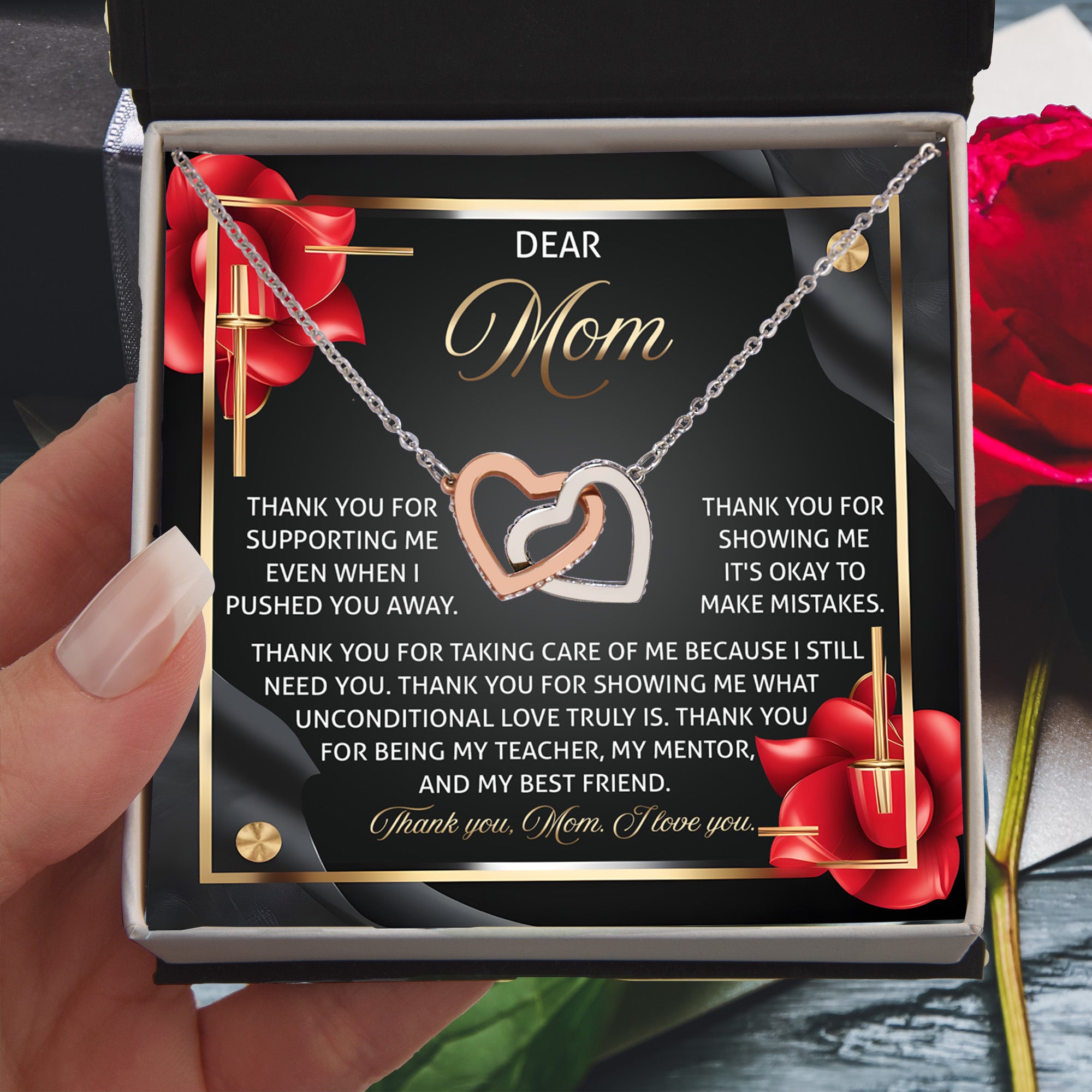 Mom - You Are My Teacher, My Mentor, and My Best Friend – Sentimental Jewelry Gift for Mom - Mallard Moon Gift Shop