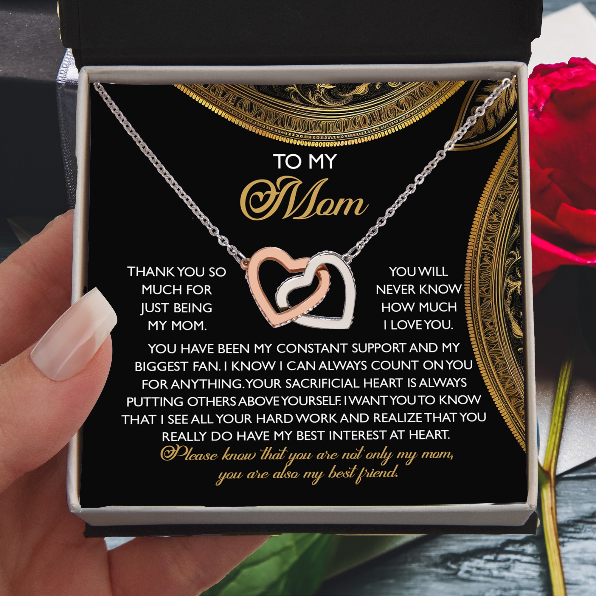 To My Mom – You Are Also My Best Friend – Heartfelt Necklace Gift of Appreciation and Love - Mallard Moon Gift Shop