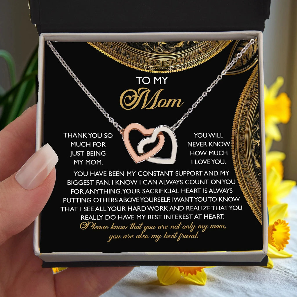 To My Mom – You Are Also My Best Friend – Heartfelt Necklace Gift of Appreciation and Love