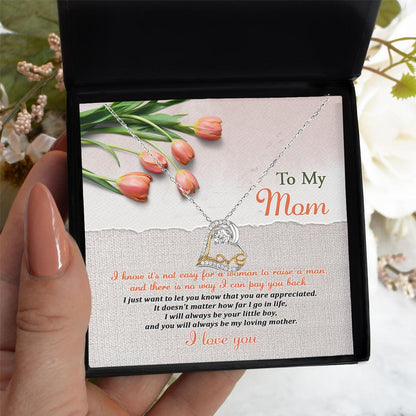 To My Mom, I Will Always Be Your Little Boy Heart Pendant Necklace - Mallard Moon Gift Shop
