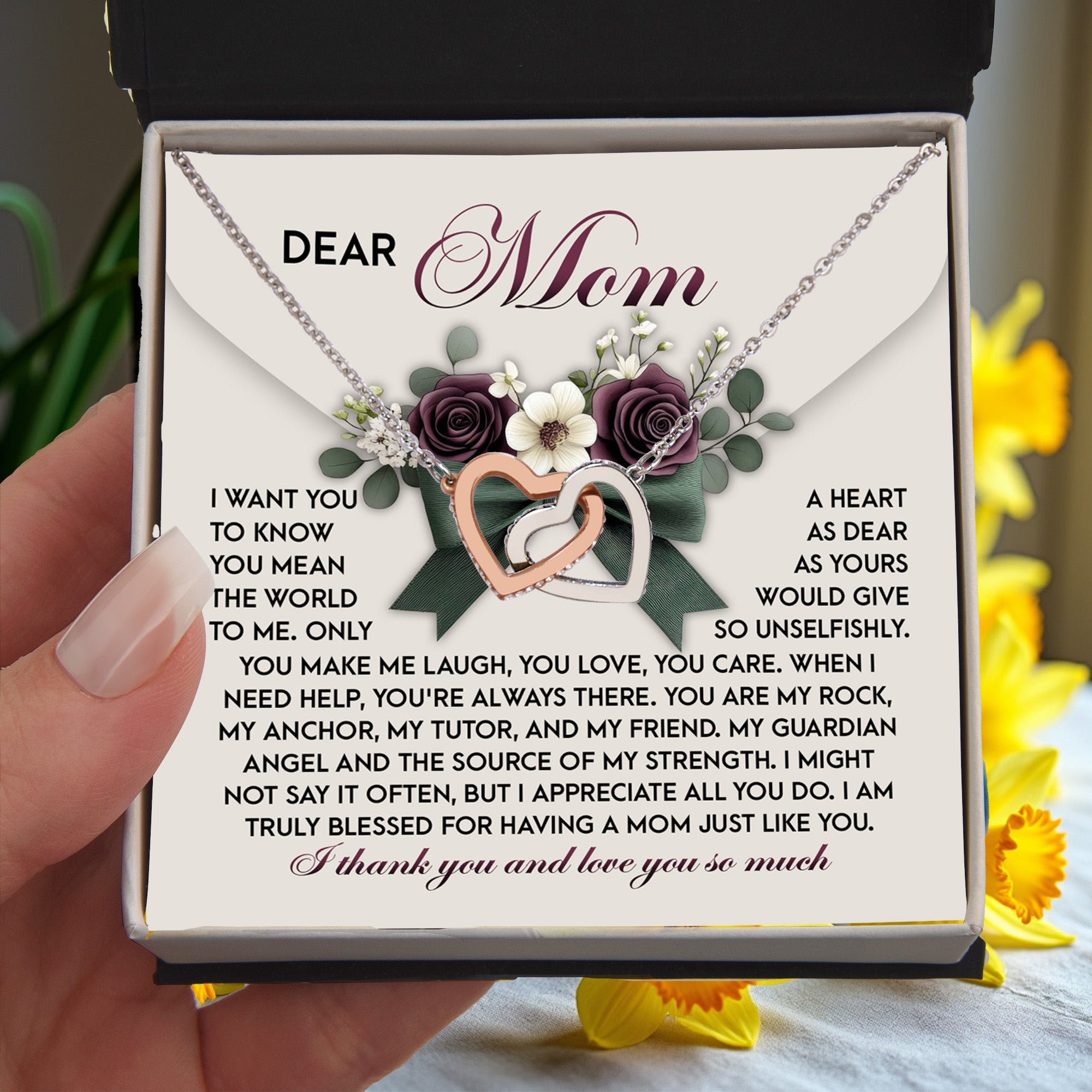 Dear Mom – You Are My Rock, My Guardian Angel, and My Friend – Heartfelt Gift of Gratitude - Mallard Moon Gift Shop
