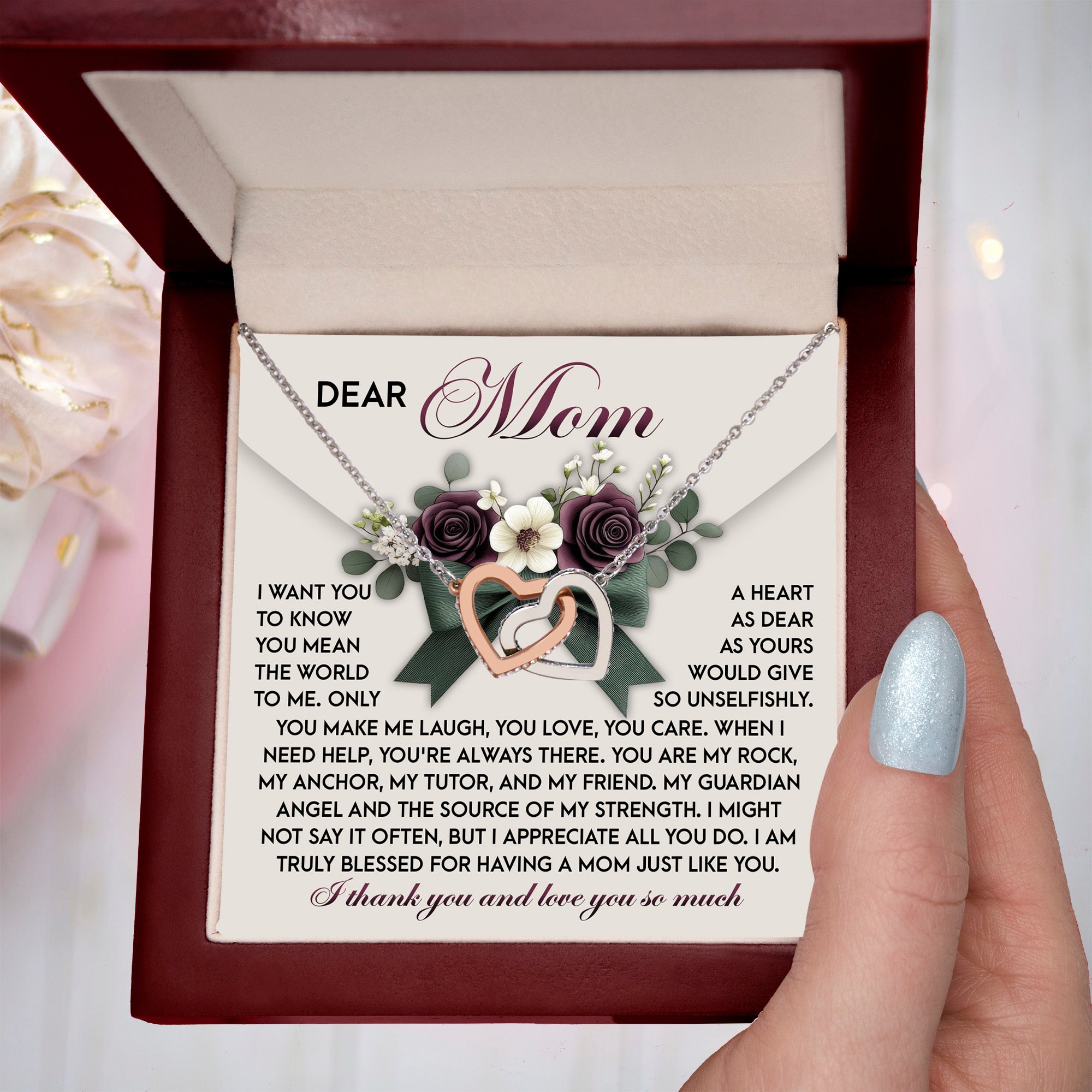 Dear Mom – You Are My Rock, My Guardian Angel, and My Friend – Heartfelt Gift of Gratitude - Mallard Moon Gift Shop
