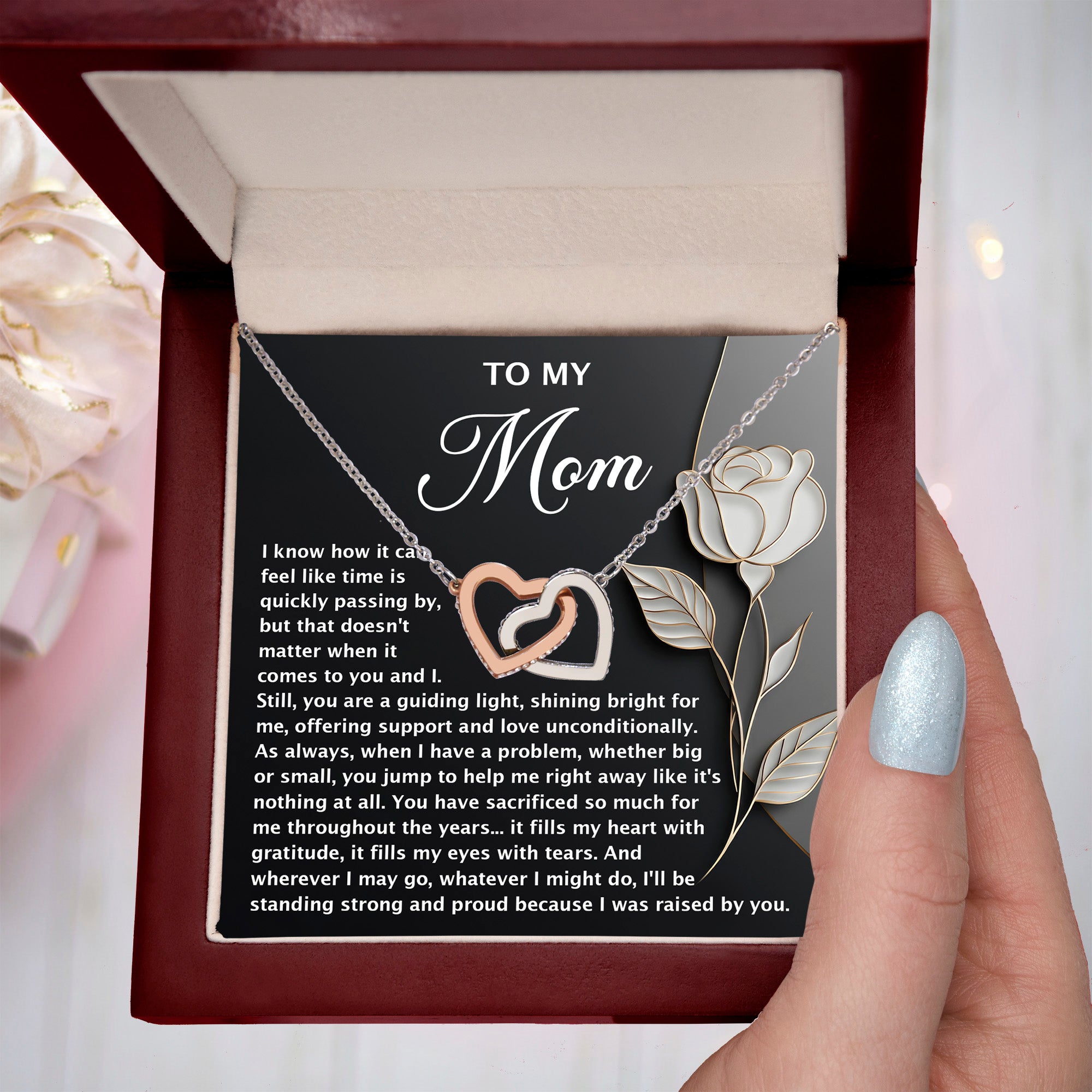 To My Mom – You Are a Guiding Light – Heartfelt Jewelry Gift with Deep Message of Gratitude - Mallard Moon Gift Shop