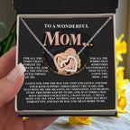 Gift for Mom – Day by Day, You Mean More to Me – Necklace with Message of Gratitude