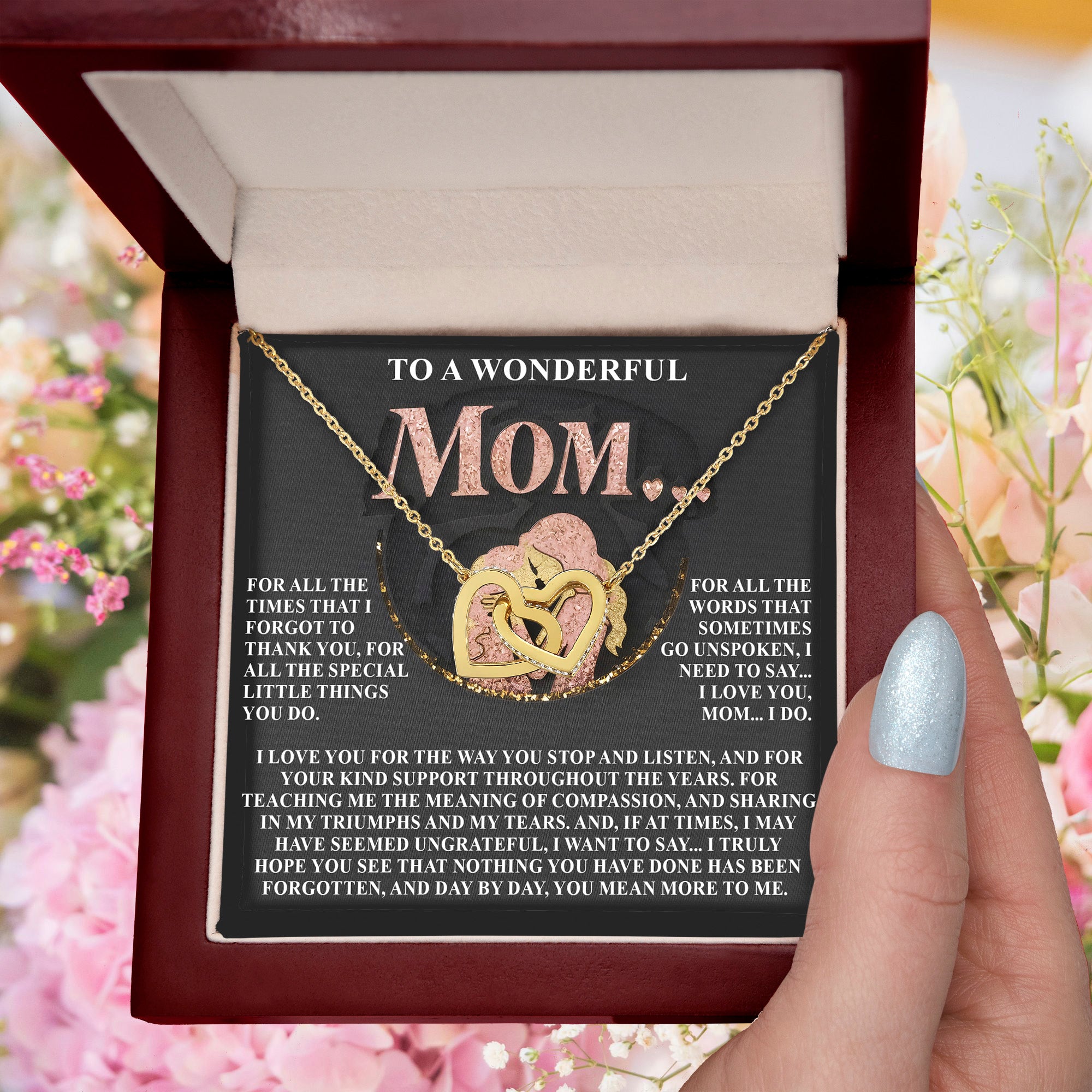 Gift for Mom – Day by Day, You Mean More to Me – Necklace with Message of Gratitude - Mallard Moon Gift Shop