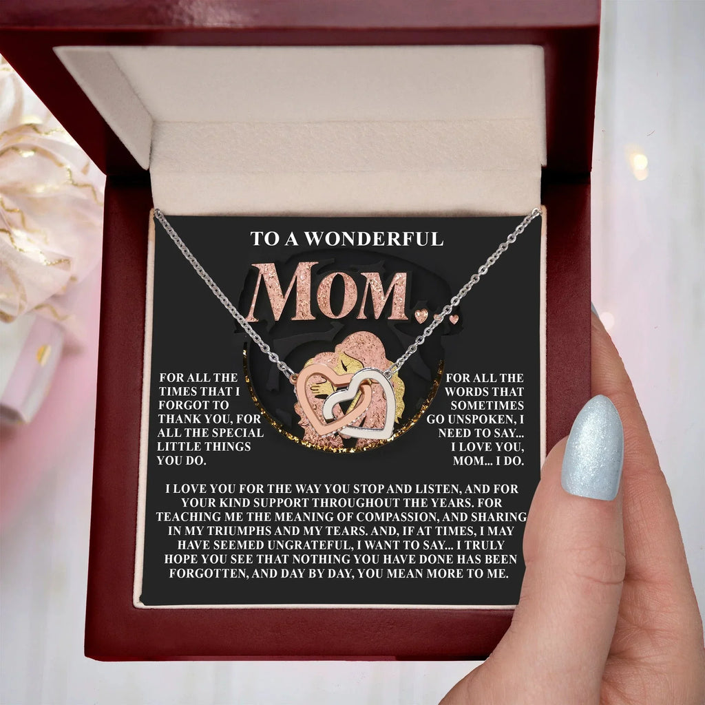 Gift for Mom – Day by Day, You Mean More to Me – Necklace with Message of Gratitude