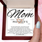 Happy Mother's Day Mom, You are Our Best Friend Interlocking Hearts Necklace