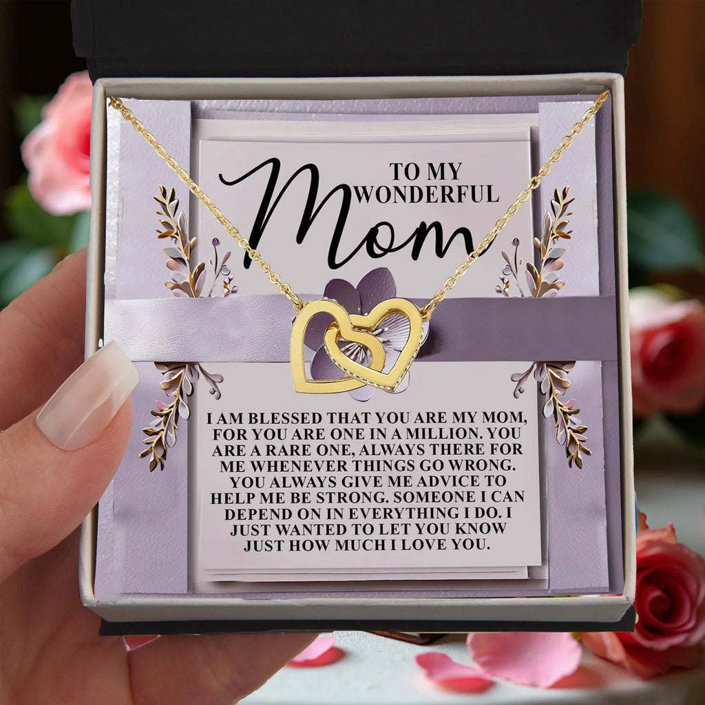To My Wonderful Mom – You Are One in a Million – Heartfelt Necklace Gift with a Message of Love and Gratitude