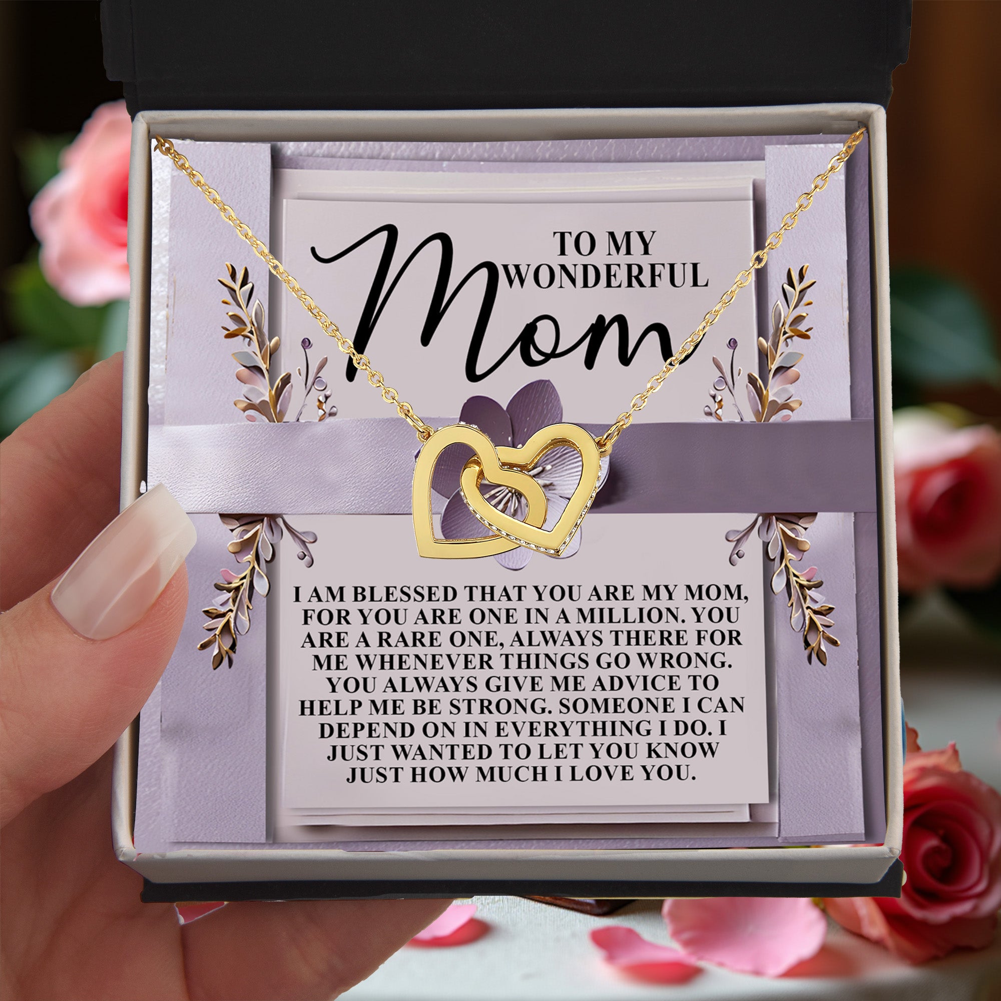 To My Wonderful Mom – You Are One in a Million – Heartfelt Necklace Gift with a Message of Love and Gratitude - Mallard Moon Gift Shop