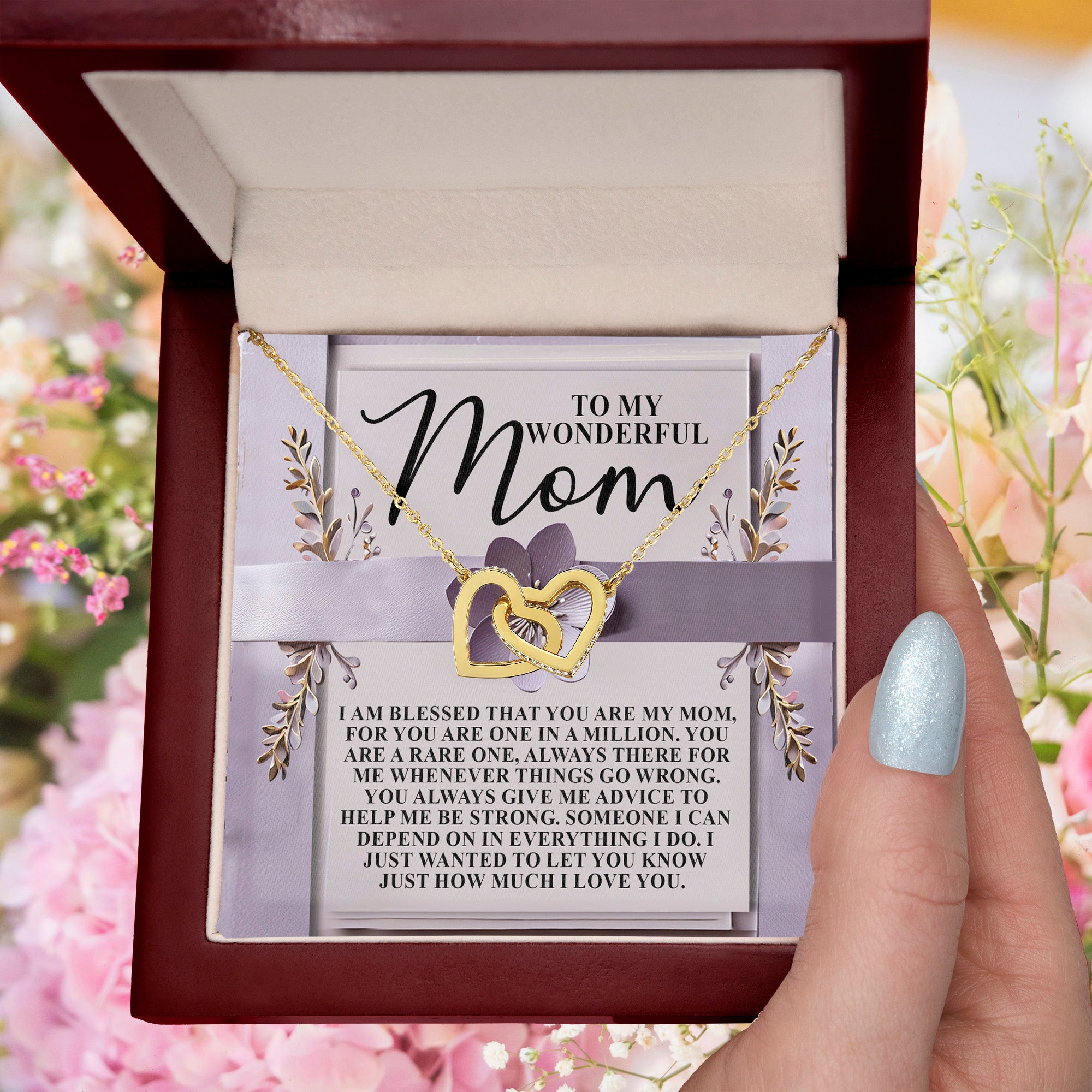 To My Wonderful Mom – You Are One in a Million – Heartfelt Necklace Gift with a Message of Love and Gratitude - Mallard Moon Gift Shop