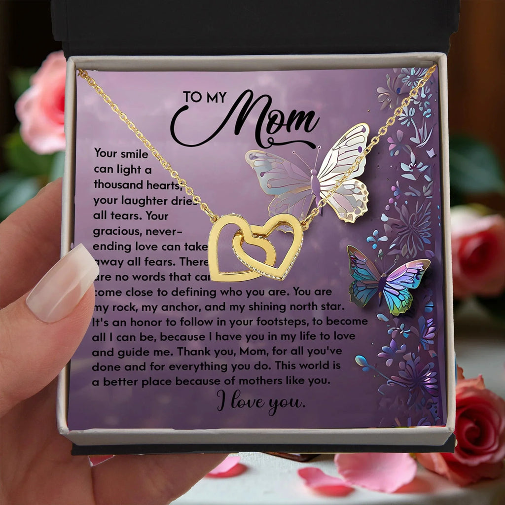 To My Mom – You Are My Rock, My Anchor, and My Shining North Star – Necklace Gift of Love and Gratitude