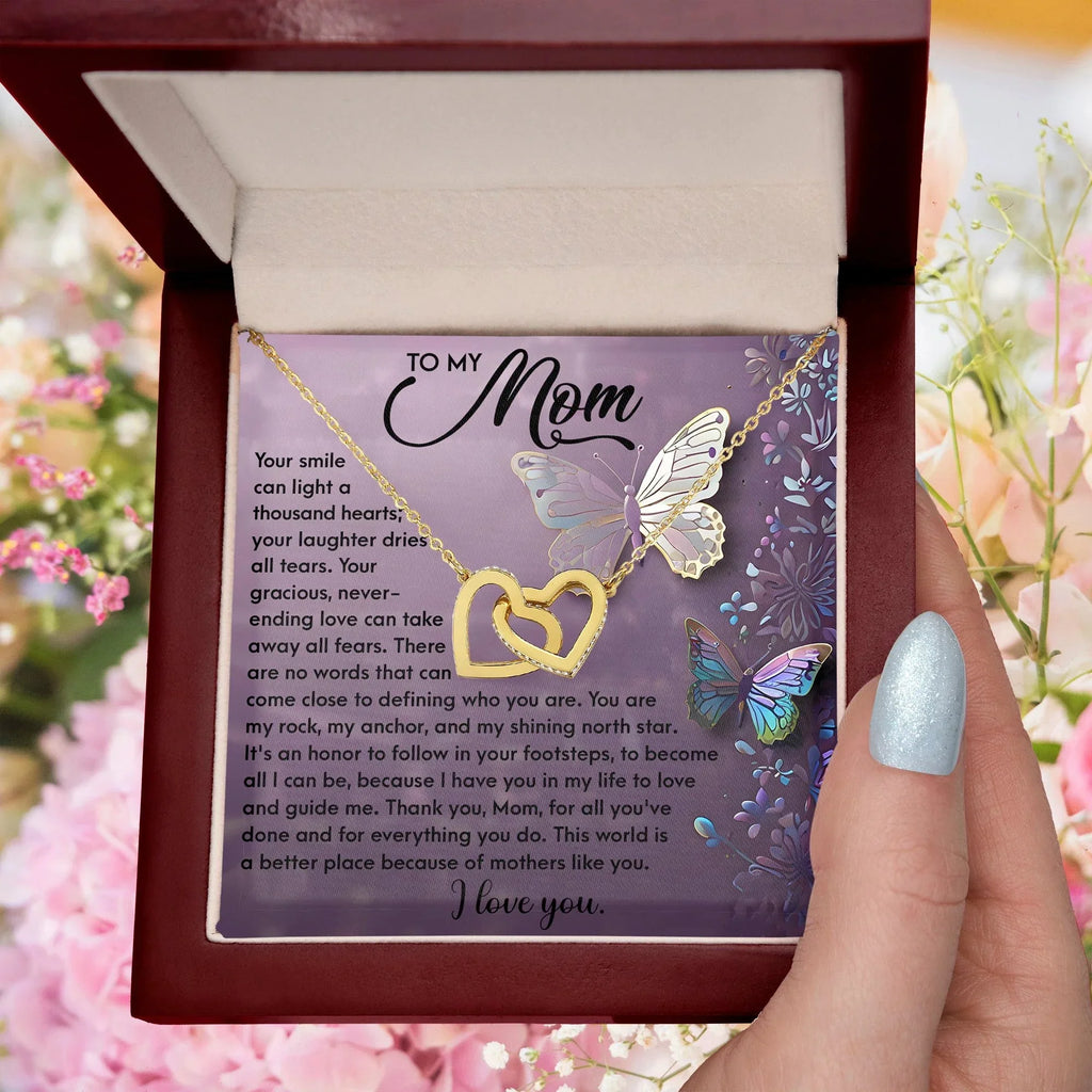 To My Mom – You Are My Rock, My Anchor, and My Shining North Star – Necklace Gift of Love and Gratitude