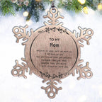 Mom Snowflake Ornament - You are braver than you believe, stronger than you seem, Inspirational Birthday, Christmas Gifts